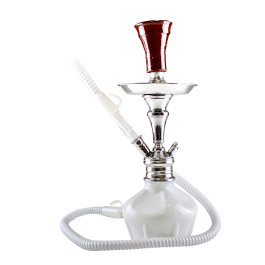 Narghilè - Shisha - "Exagon" Bianco - h 32cm